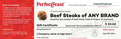 Beef Steak Gift Certificate