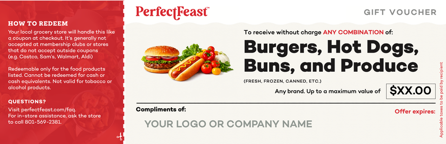 Burgers, Hot Dogs, Buns & Produce Gift Certificates
