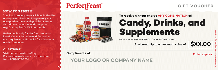 Candy, Drinks & Supplements Gift Certificates
