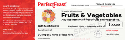 Fruit and Vegetables Gift Certificates